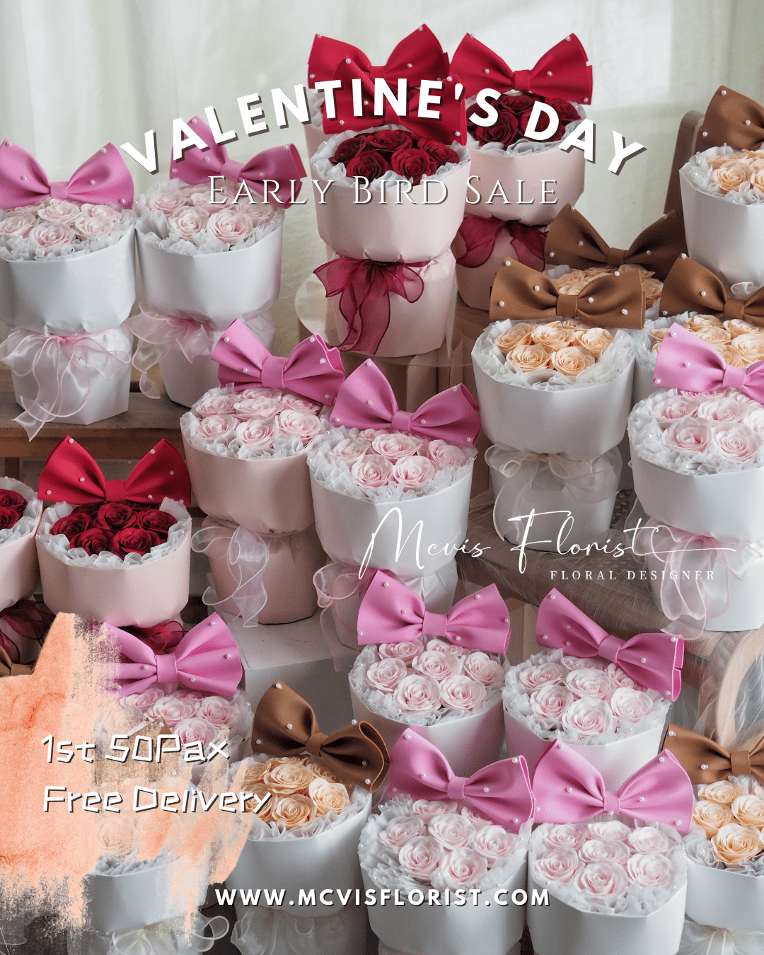 情人节鲜花指南：在 Mcvis Florist 选一束最动人的爱