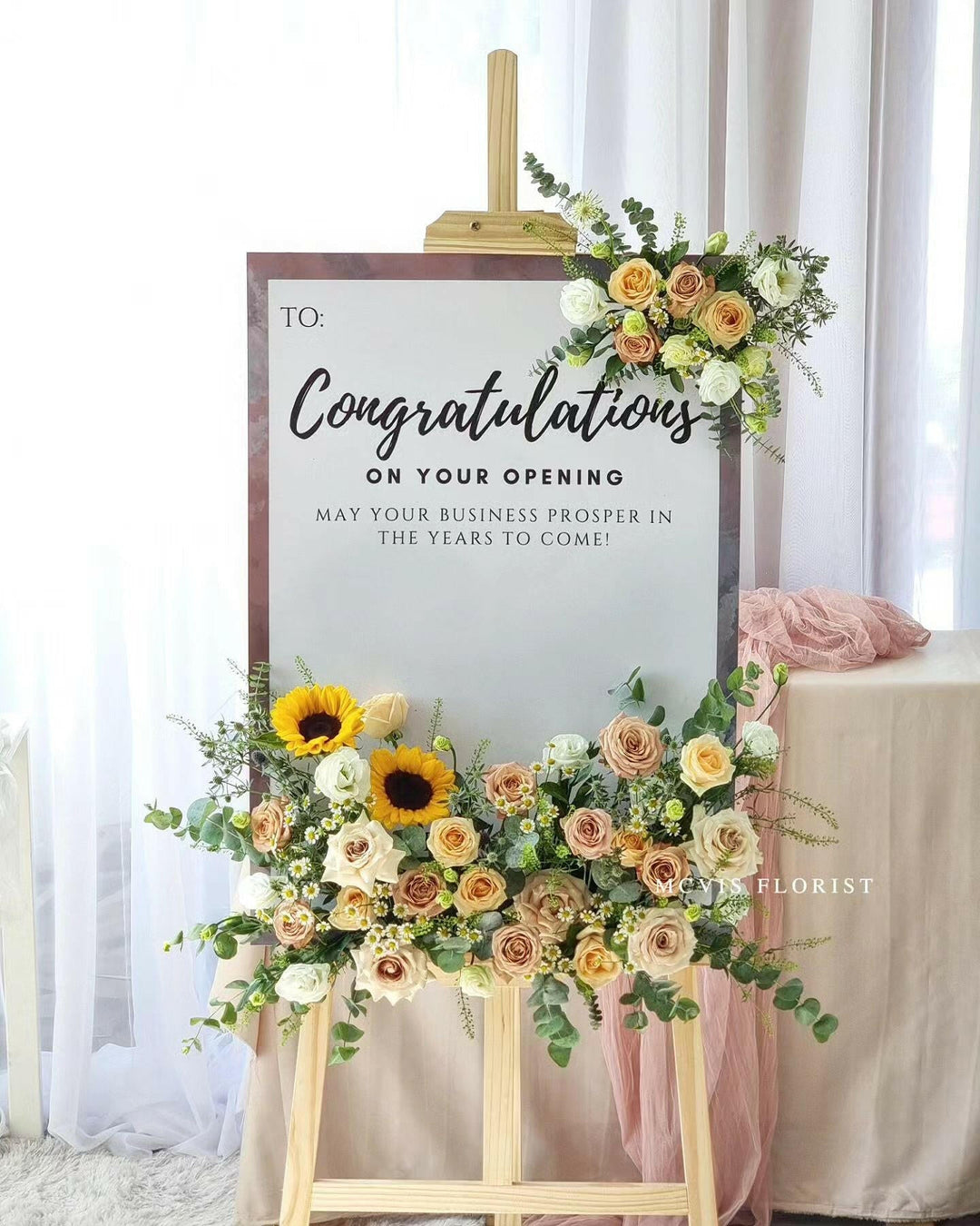 Fresh Flower Opening Standing Board Penang